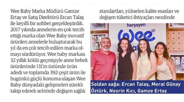 Annelerin tercihi Wee Baby'nin inovatif atılımları devam ediyor