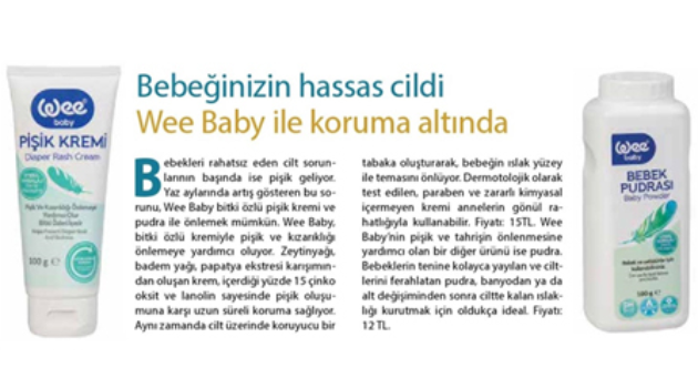 Bebeğinizin Hassas Cildi Wee Baby İle Koruma Altında