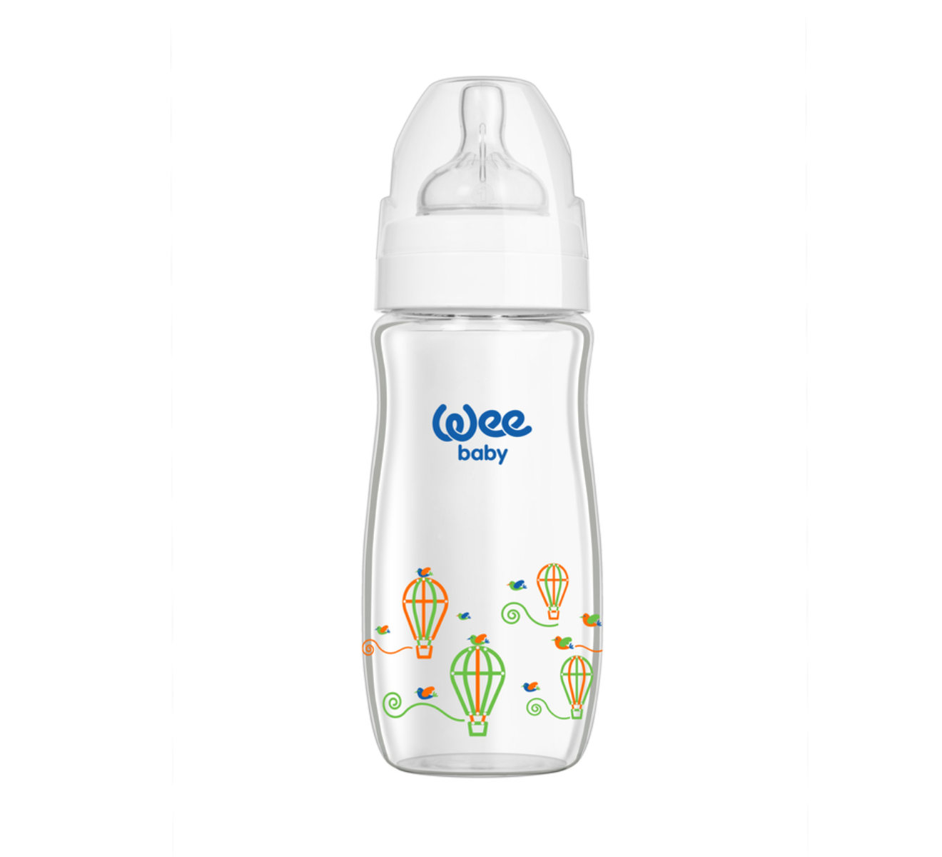 Wee Baby Classic Plus Heat Resistant Wide Neck Glass Bottles 280 ml