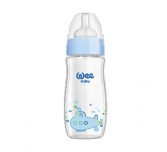 Wee Baby Klasik Plus Geniş Ağızlı Isıya Dayanıklı Cam Biberon 280 ml