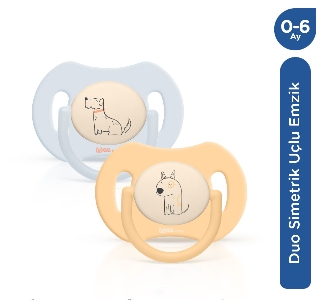 Wee Baby Duo Simetrik Emzik No:1 Mavi - Sarı