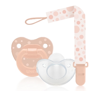 Wee Baby Soft Dots Emzik Askı Seti Somon No:1